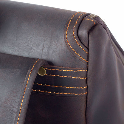 Men's Vintage Leather Backpack |  Full Grain Leather | 17" Large Daypack