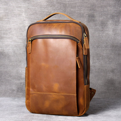 Genuine Leather Backpack For Men | Full Grain Leather | Handcrafted Daypack