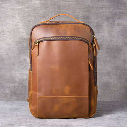 Genuine Leather Backpack For Men | Full Grain Leather | Handcrafted Daypack