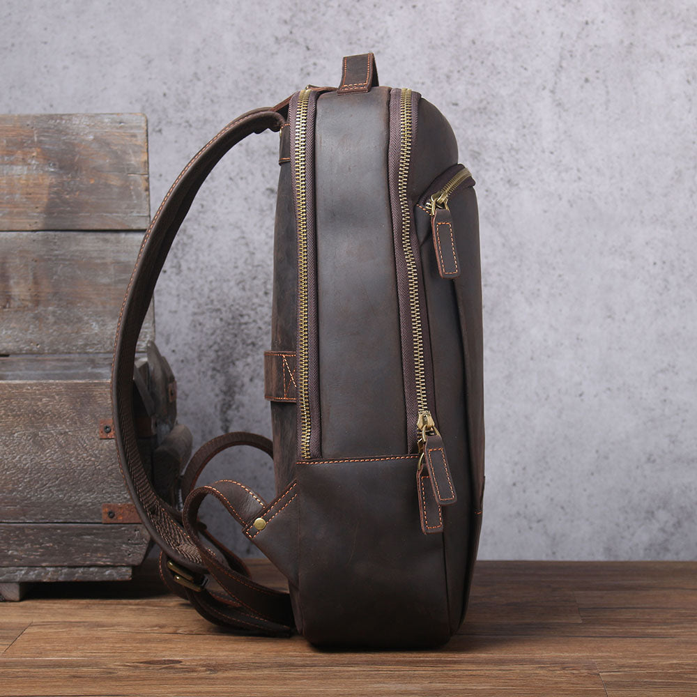 Men's Vintage Leather Backpack |  Full Grain Leather | Laptop Daypack