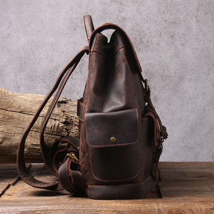 Men's Vintage Leather Backpack |  Full Grain Leather | Daypack