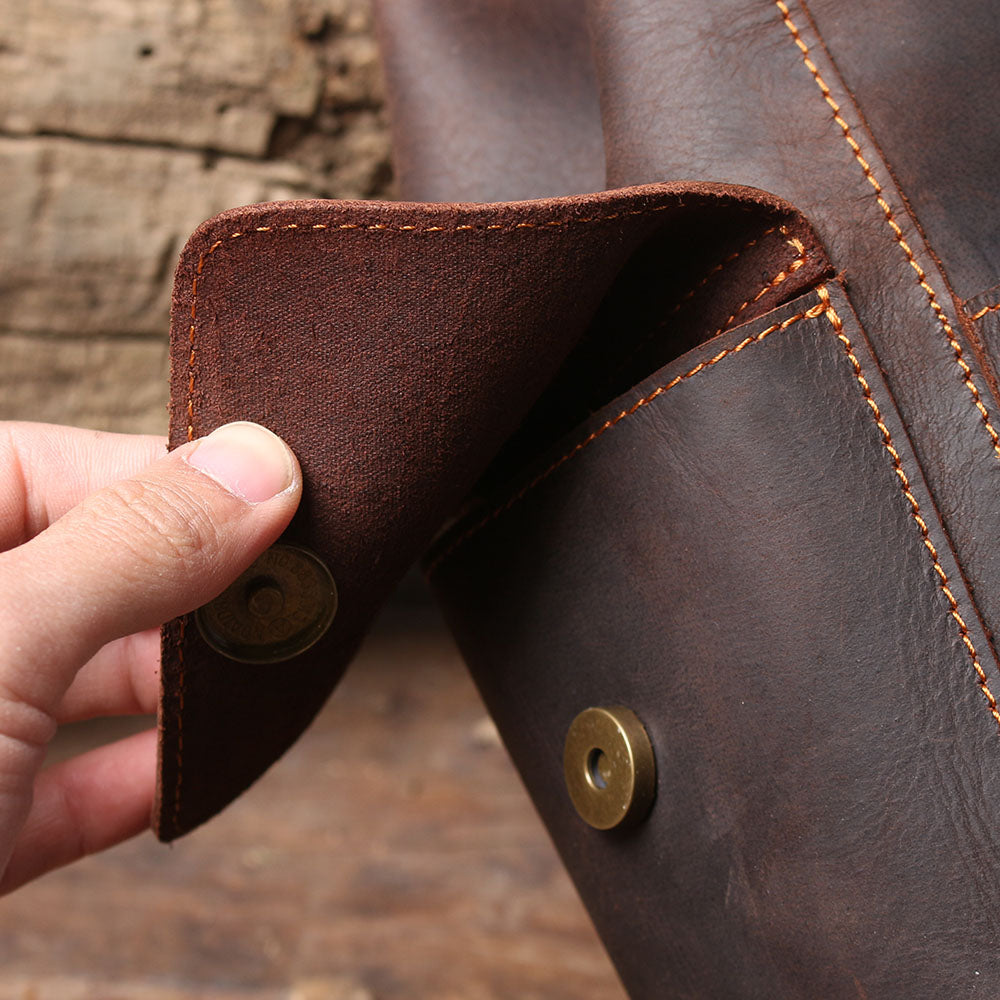 Men's Vintage Leather Backpack |  Full Grain Leather | Daypack