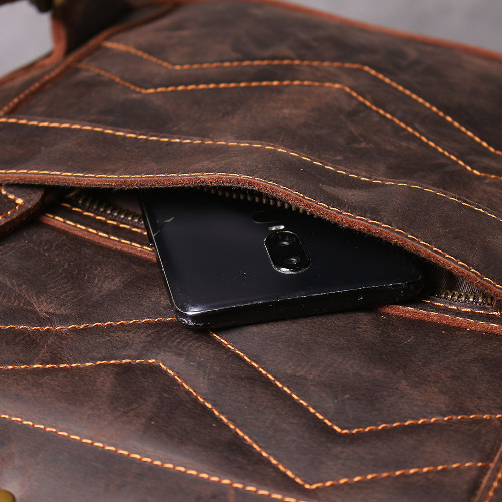 Men's Vintage Leather Backpack |  Full Grain Leather | Daypack