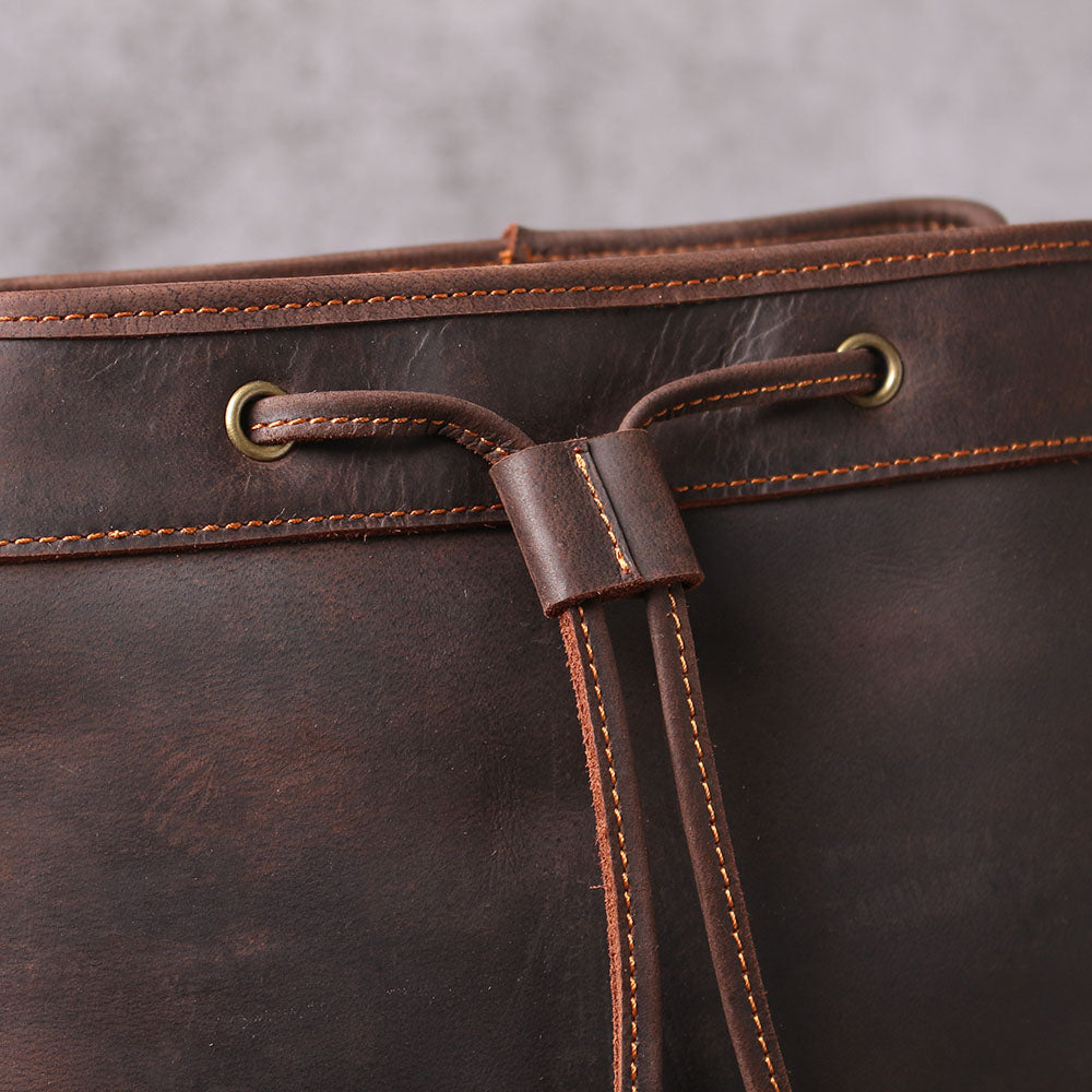 Men's Vintage Leather Backpack |  Full Grain Leather | Daypack