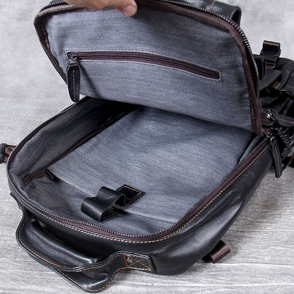 Men's Genuine Leather Backpack | Full Grain Daypack | Handmade