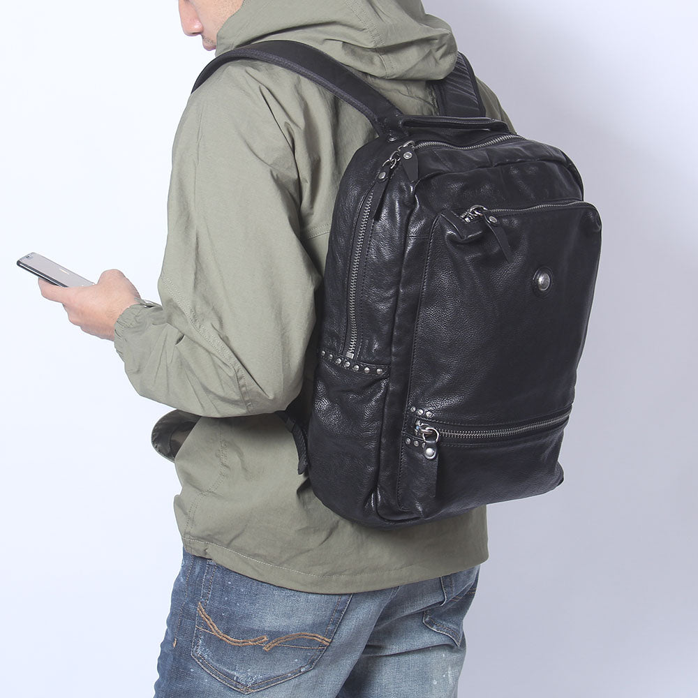 Men's Vintage Leather Backpack |  Italian Full Grain Leather | Laptop Daypack