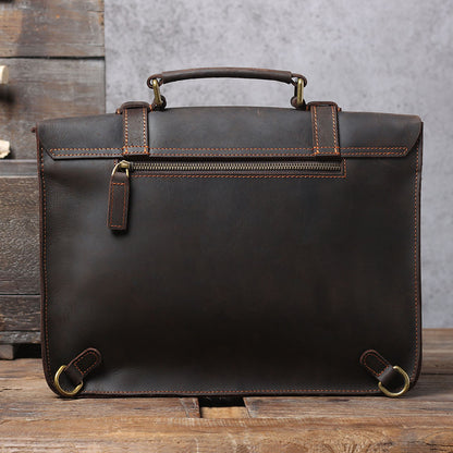Vintage Leather Backpack For Men |  Full Grain Leather | Single/Shoulder & Double Straps Daypack