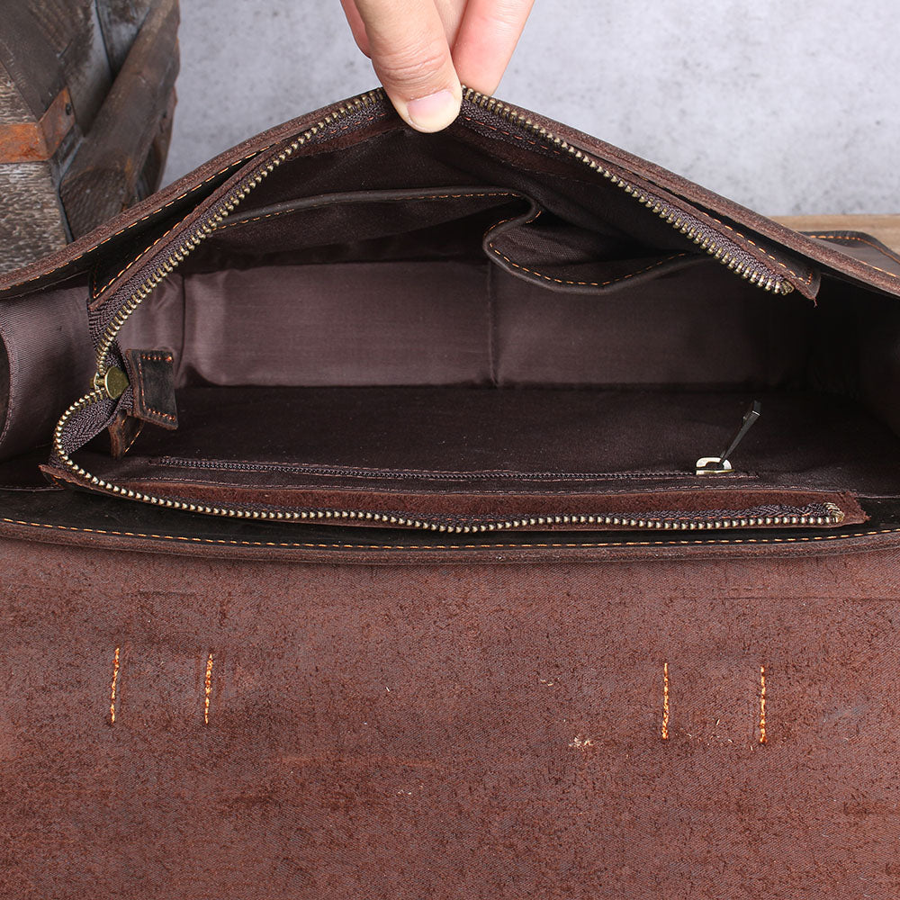 Vintage Leather Backpack For Men |  Full Grain Leather | Single/Shoulder & Double Straps Daypack