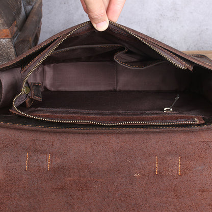 Vintage Leather Backpack For Men |  Full Grain Leather | Single/Shoulder & Double Straps Daypack