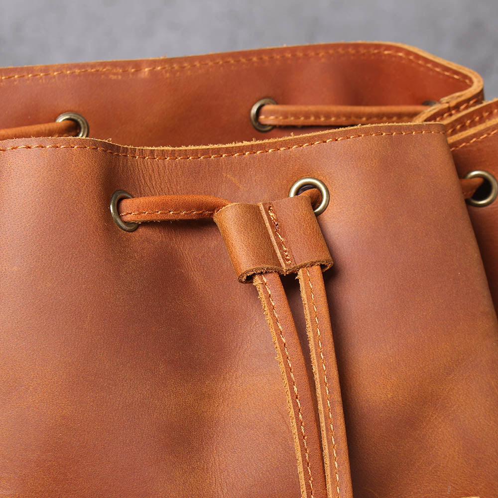 Men's Vintage Leather Backpack |  Full Grain Leather | Large Capacity