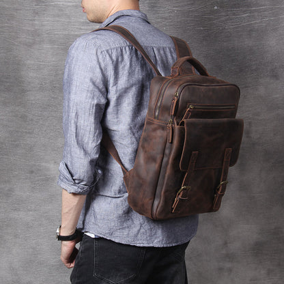 Men's Leather Backpack |  Full Grain Leather | Daypack