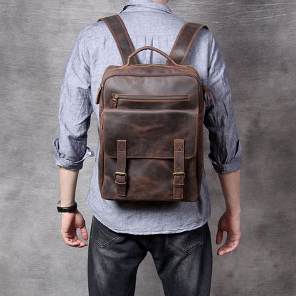 Men's Leather Backpack |  Full Grain Leather | Daypack