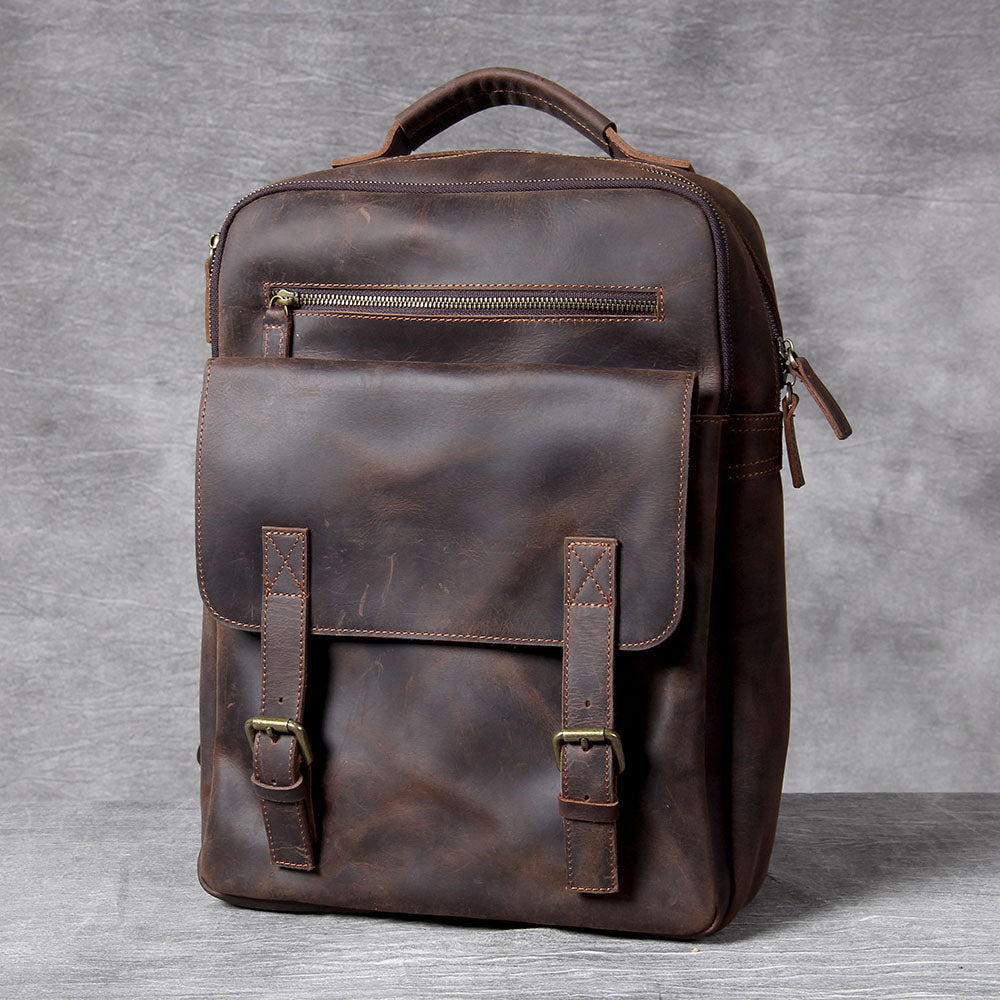 Men's Leather Backpack |  Full Grain Leather | Daypack