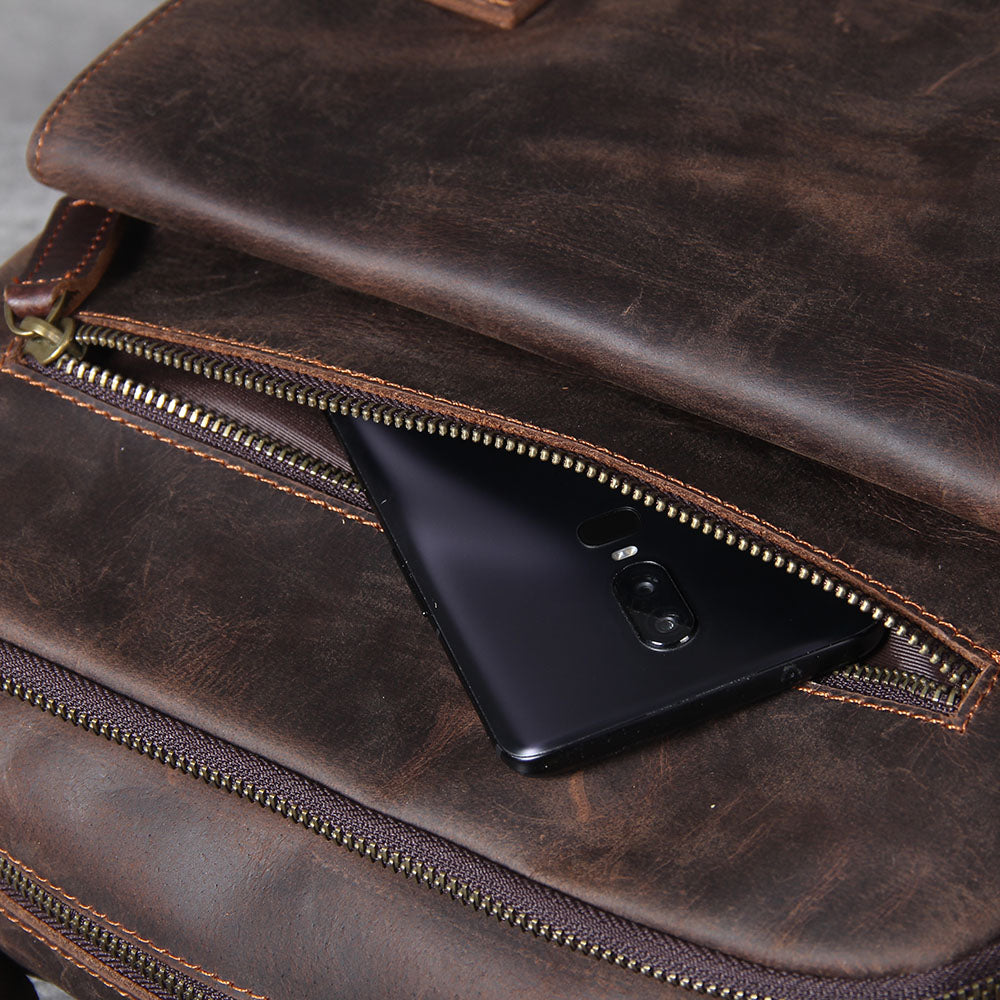 Men's Leather Backpack |  Full Grain Leather | Daypack