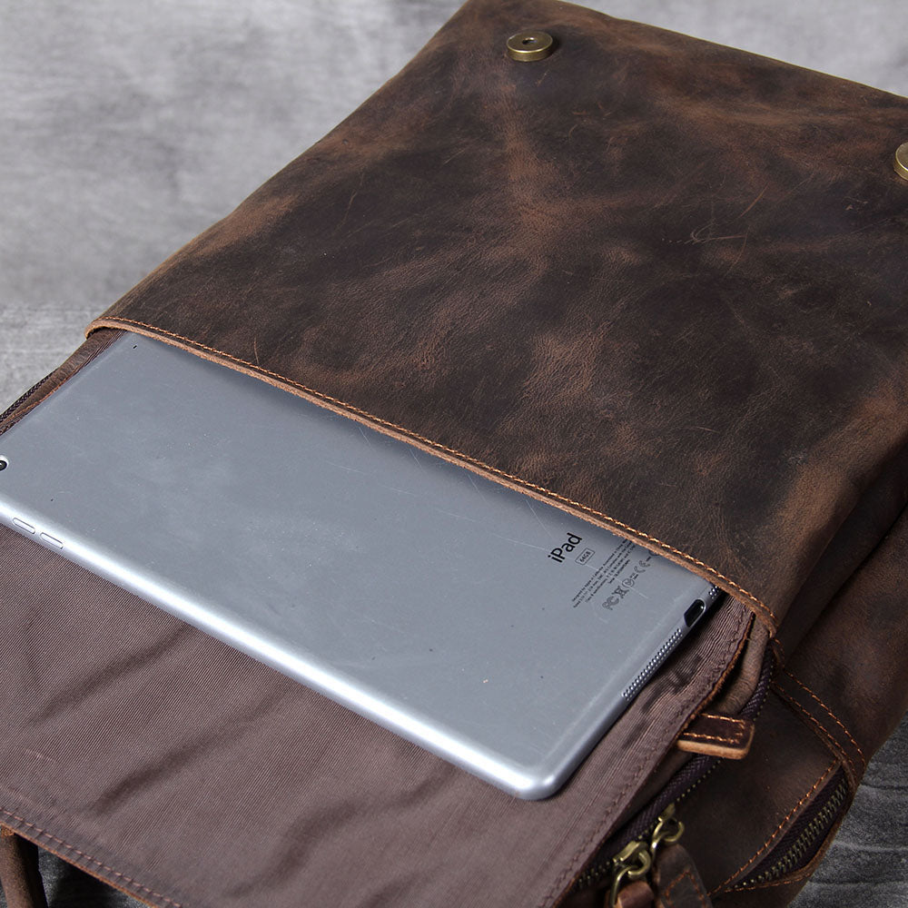 Men's Leather Backpack |  Full Grain Leather | Daypack