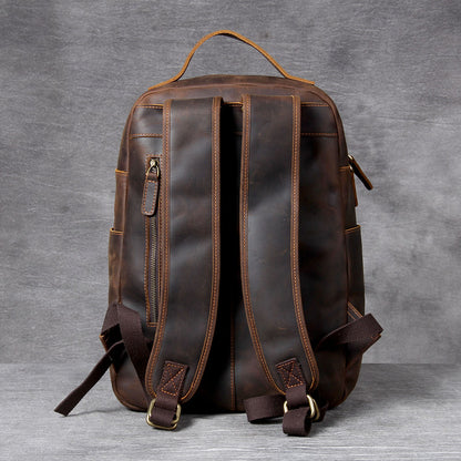 Men's Vintage Leather Backpack |  Full Grain Leather | Laptop Daypack
