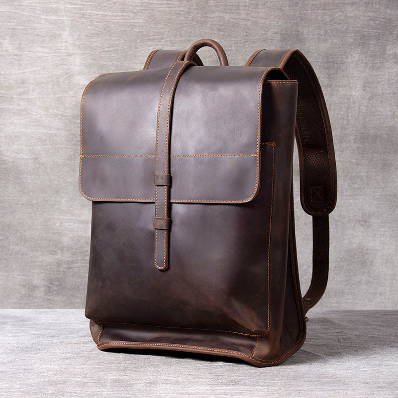 Men's Vintage Leather Backpack |  Full Grain Leather | Daypack