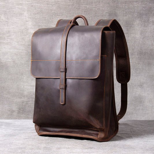 Men's Vintage Leather Backpack |  Full Grain Leather | Daypack