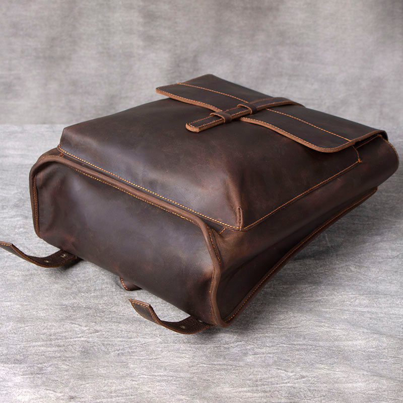 Men's Vintage Leather Backpack |  Full Grain Leather | Daypack