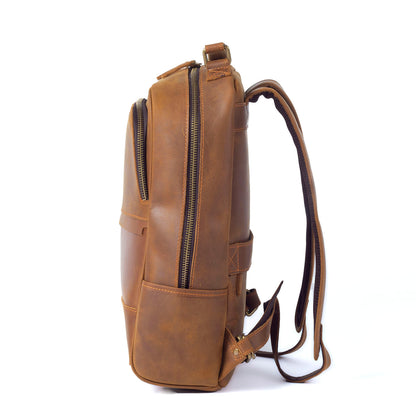 Men's Vintage Leather Backpack |  Full Grain Leather | Laptop Daypack