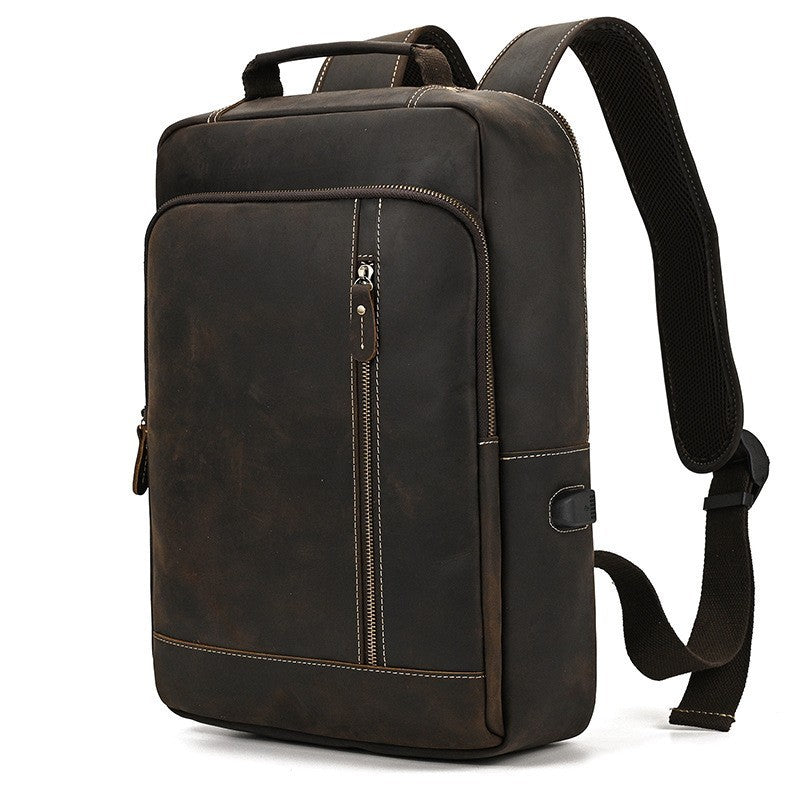 Men's Vintage Leather Backpack |  Full Grain Leather | Daypack
