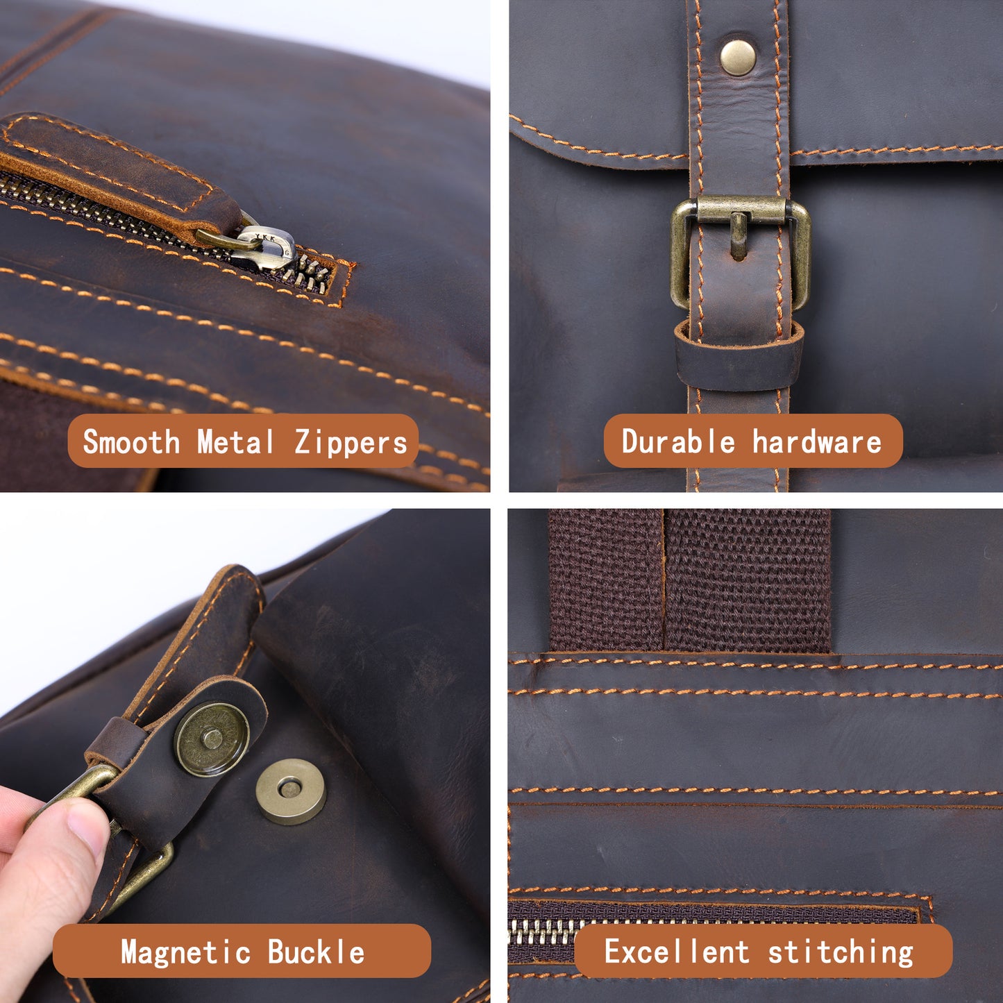 Men's Vintage Leather Backpack |  Full Grain Leather | Laptop Daypack