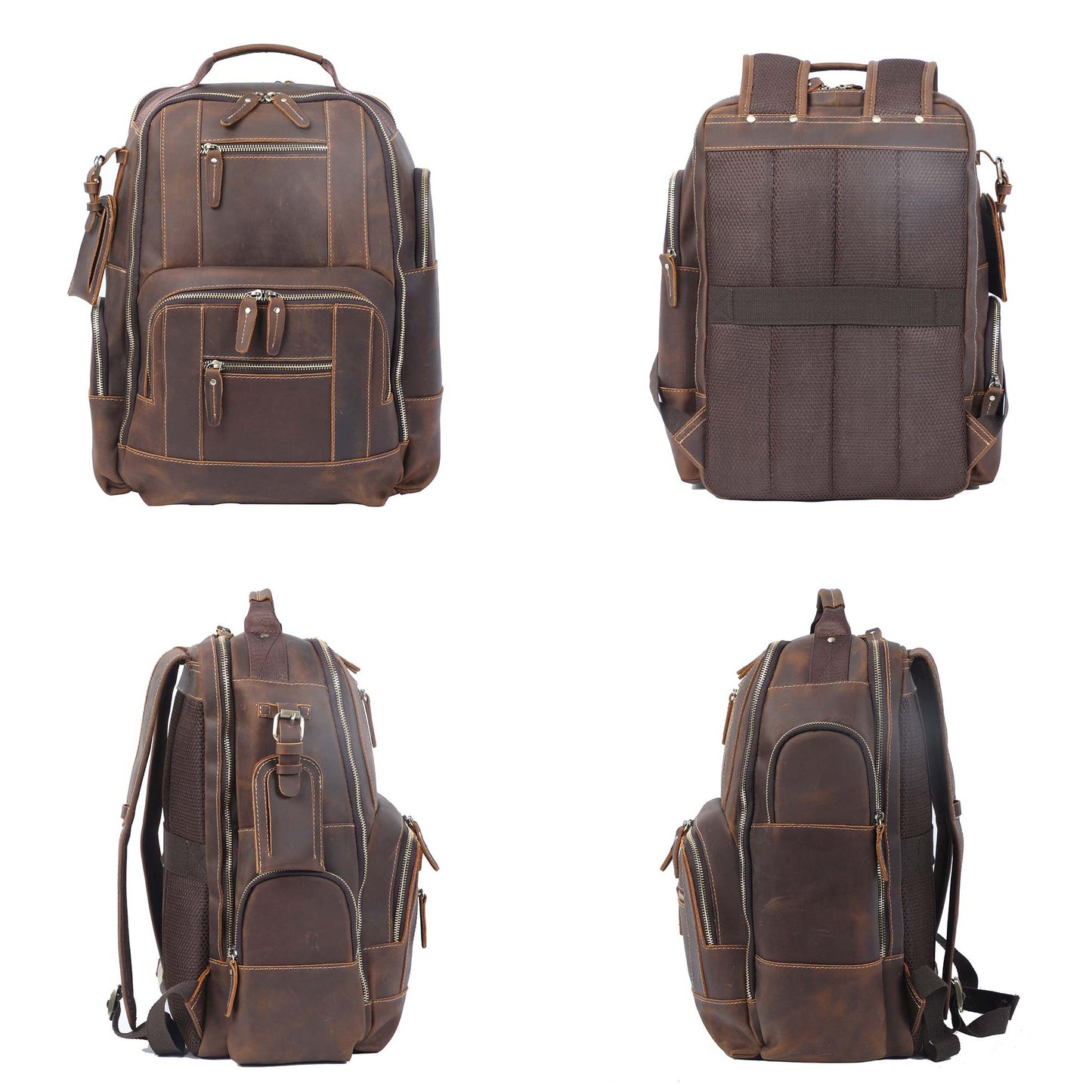 Men's Genuine Leather Backpack | Vintage Full Grain | Handmade