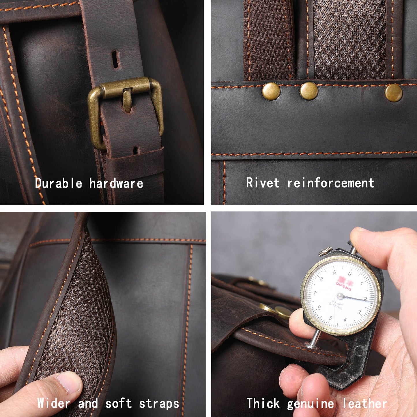 Men's Vintage Leather Backpack |  Full Grain Leather | Large Capacity