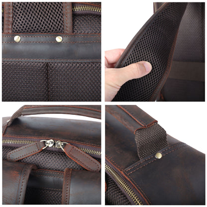 Men's Vintage Leather Backpack |  Full Grain Leather | Daypack