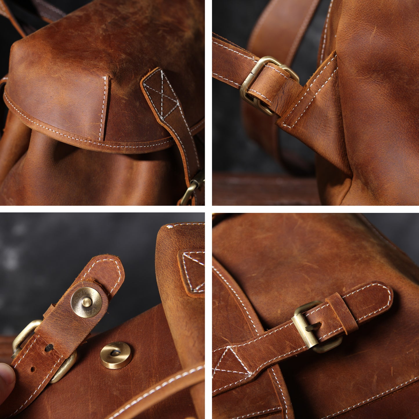 Men's Vintage Leather Backpack |  Full Grain Leather | Daypack