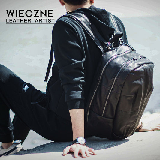 Men's Vintage Leather Backpack | Full Grain Leather | Laptop Daypack