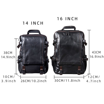 Men's Genuine Leather Backpack | Full Grain Daypack | Handmade
