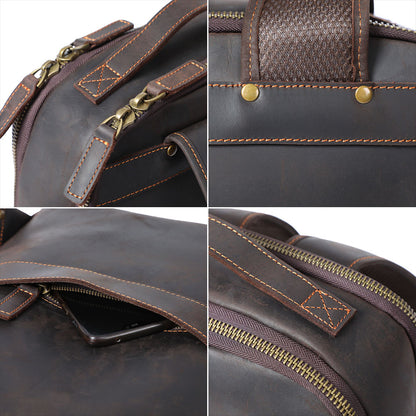 Men's Vintage Leather Backpack |  Full Grain Leather | Laptop Daypack