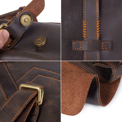 Men's Vintage Leather Backpack |  Full Grain Leather | Daypack