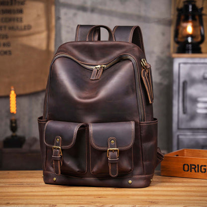 Vintage Genuine Leather Backpack For Men |  |  Full Grain Leather | Travel Daypack