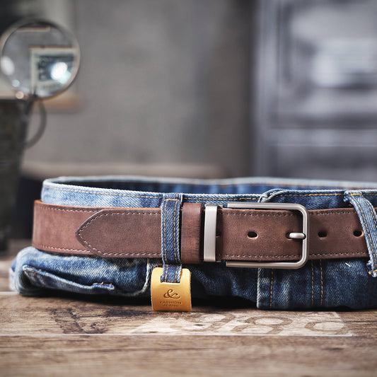 Genuine Leather Men's Belt | Thick Full Grain | Handmade Belt