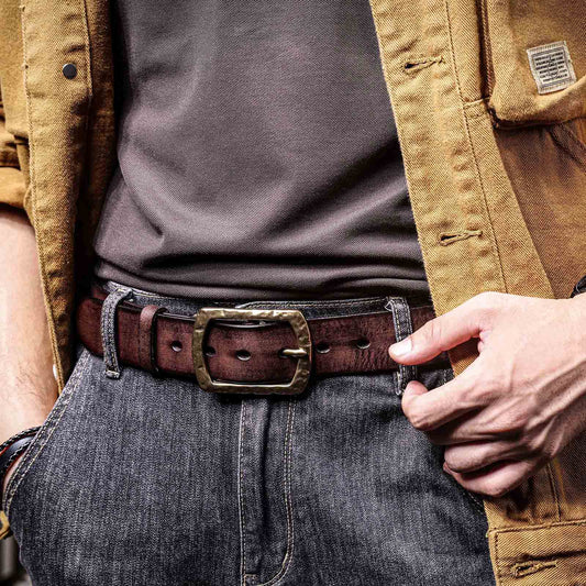 Vintage Leather Men's Belt | Genuine Full Grain | Handmade Belt