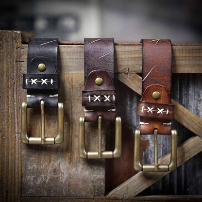 Leather Men's Belt | Genuine Full Grain | Handmade Belt