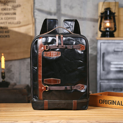 Premium Genuine Leather Backpack |  Italian Full Grain Leather | Men's Daypack