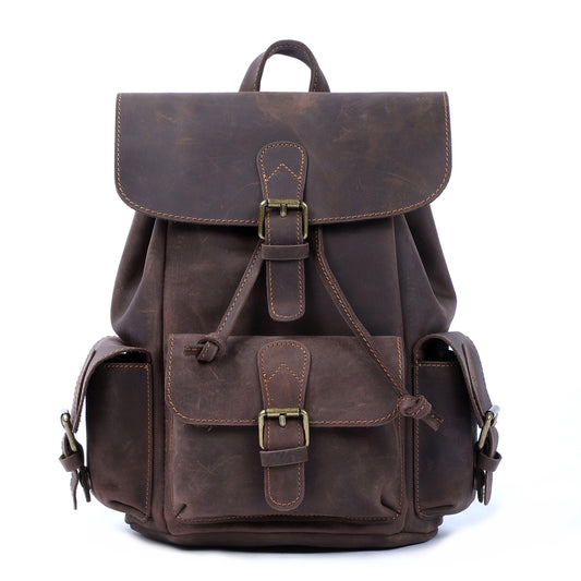 Vintage Leather Backpack | Full Grain Leather | Mini Daypack