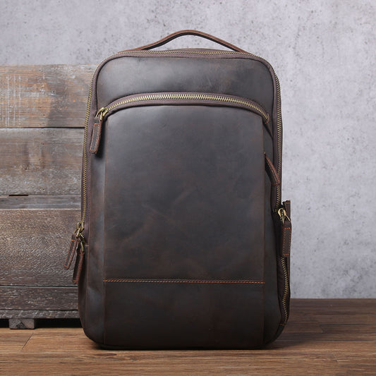 Men's Vintage Leather Backpack |  Full Grain Leather | Laptop Daypack