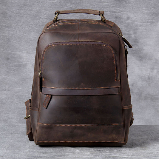 Men's Vintage Leather Backpack |  Full Grain Leather | Laptop Daypack