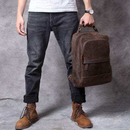 Men's Vintage Leather Backpack |  Full Grain Leather | Laptop Daypack